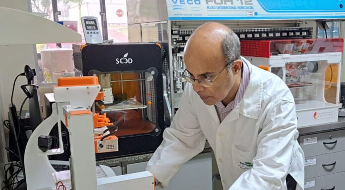 Adilson Werneck - A impressão 3D de alimentos é uma opção inovadora, pois há um limitado número de processos industriais de produção de alimentos à base de vegetais, segundo o pesquisador Luciano paulino da Silva (na foto)