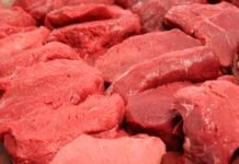pedaços de carne bovina