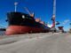 navio atracado porto de rio grande exportações Brasil