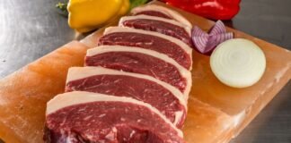 Corte de carne especial, Picanha fatiada., carne vermelha, abates