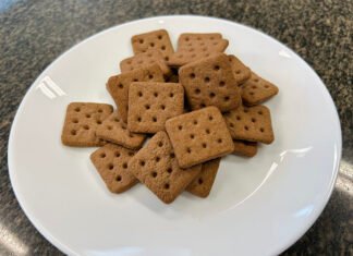 Estudo revela fatores que reduzem a rejeição a alimentos à base de insetos Kadijah Suleiman - A maioria dos produtos à base de insetos (cerca de 51%) no mercado global são, predominantemente, snacks como, por exemplo, biscoitos. Na foto, biscoito à base de farinha de inseto