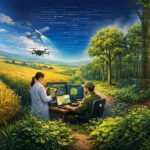 Imagem gerada por IA - O uso de IA é uma evolução do que já é feito na análise de dados históricos para reduzir incertezas sobre a atividade agropecuária pela via da agricultura digital e de precisão