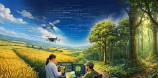 Imagem gerada por IA - O uso de IA é uma evolução do que já é feito na análise de dados históricos para reduzir incertezas sobre a atividade agropecuária pela via da agricultura digital e de precisão