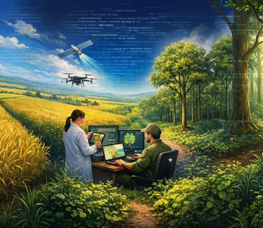 IA generativa acelera pesquisas e qualifica recomendações para o setor produtivo Imagem gerada por IA - O uso de IA é uma evolução do que já é feito na análise de dados históricos para reduzir incertezas sobre a atividade agropecuária pela via da agricultura digital e de precisão