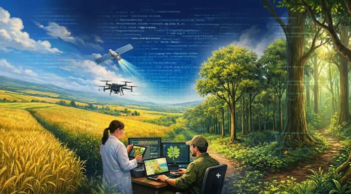 Imagem gerada por IA - O uso de IA é uma evolução do que já é feito na análise de dados históricos para reduzir incertezas sobre a atividade agropecuária pela via da agricultura digital e de precisão