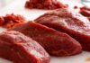 pedaços de carne bovina